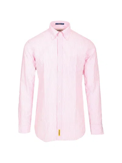 Bd Baggies Bradford Striped Cotton Shirt In Pink