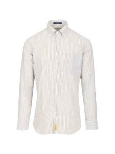 Bd Baggies Bradford Striped-cotton Shirt In White