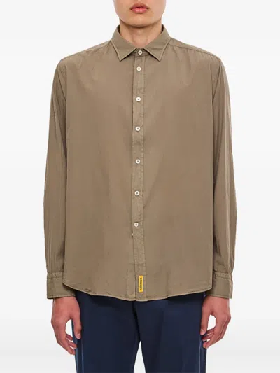 Bd Baggies Branded-label Button-fastening Shirt In Brown