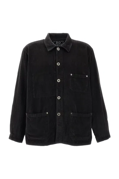 Bd Baggies Brown Workwear Cotton Corduroy Jacket In Black