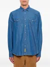 Bd Baggies Button-fastening Chest-pocket Shirt In Blue