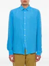 Bd Baggies Button-fastening Linen Shirt In Blue