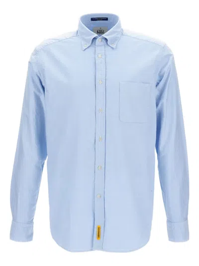 Bd Baggies Button-up Cotton Shirt In Blue