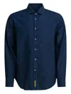 Bd Baggies Buttoned Cotton Shirt In Blue