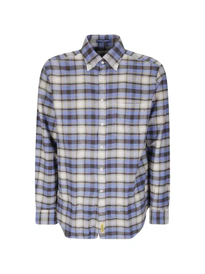 Bd Baggies Checked Button-down Shirt In Blue