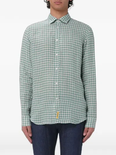 Bd Baggies Check-print Long-sleeve Shirt In Green