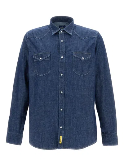 Bd Baggies Cotton Shirt In Blue