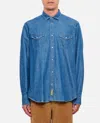 Bd Baggies Alfred Denim Shirt Jacket In Orange