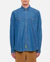 Bd Baggies Alfred Denim Shirt Jacket In Orange