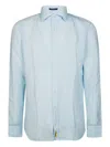 Bd Baggies Embroidered-logo Linen Shirt In Blue