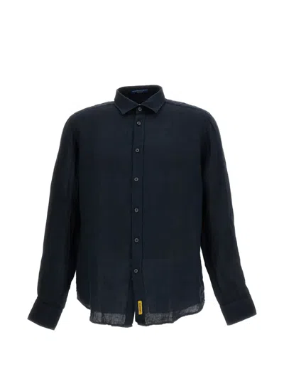 Bd Baggies Linen Long-sleeve Shirt In Blue