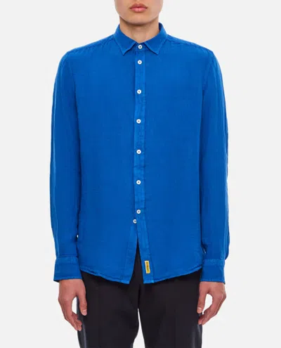 Bd Baggies Linen Shirt In Blue