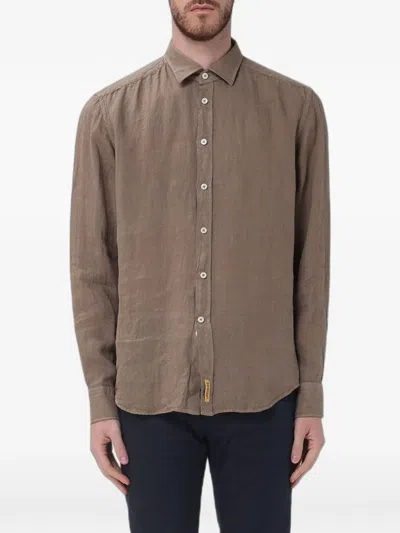 Bd Baggies Long-sleeve Button-down Shirt In Brown