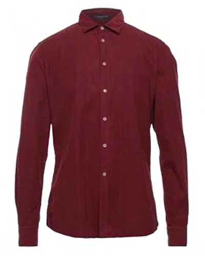 Bd Baggies Men's Long Sleeves Shirt In Burgundy In Red