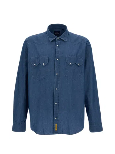 Bd Baggies Long Sleeved Bradford Shirt In Blue