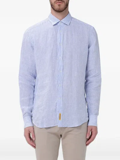 Bd Baggies Striped Cotton Shirt In Blue