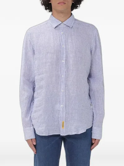 Bd Baggies Striped Cotton Shirt In Blue