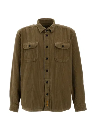 Bd Baggies Union Corduroy Chest-pocket Shirt In Brown