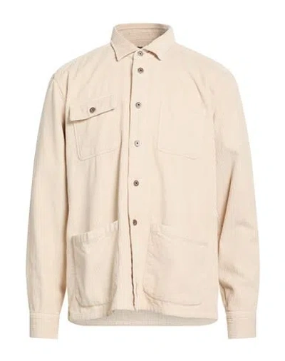 B.d.baggies B. D.baggies Man Shirt Beige Size L Cotton In Sand