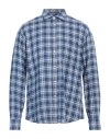 B.d.baggies B. D.baggies Man Shirt Blue Size 17 Cotton In Blue