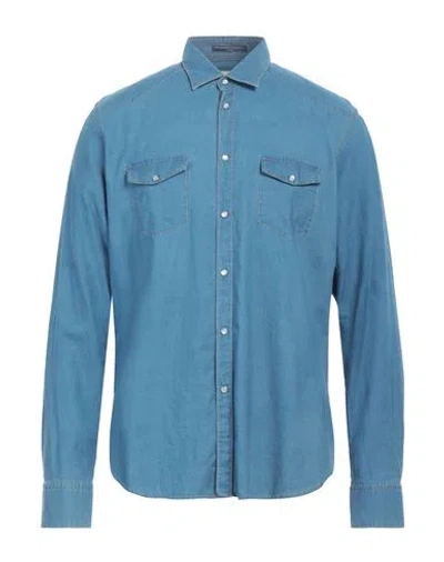 B.d.baggies B. D.baggies Man Shirt Blue Size Xl Cotton