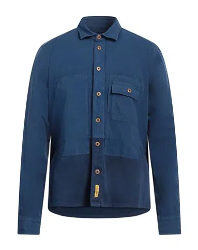 B.d.baggies B. D.baggies Man Shirt Blue Size Xl Cotton, Linen
