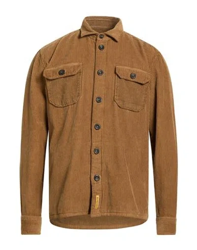 B.d.baggies B. D.baggies Man Shirt Brown Size Xl Cotton