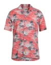 B.d.baggies B. D.baggies Man Shirt Coral Size M Cotton In Red