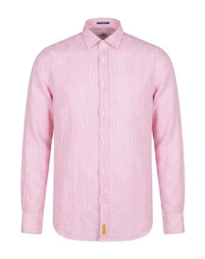 B.d.baggies B. D.baggies Man Shirt Fuchsia Size S Linen In Pink