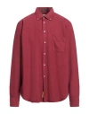 B.d.baggies B. D.baggies Man Shirt Garnet Size Xxl Cotton In Red