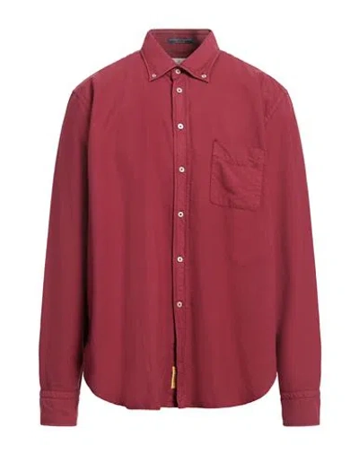 B.d.baggies B. D.baggies Man Shirt Garnet Size Xxl Cotton In Red