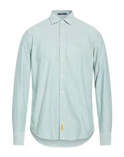 B.d.baggies B. D.baggies Man Shirt Green Size S Cotton In Blue