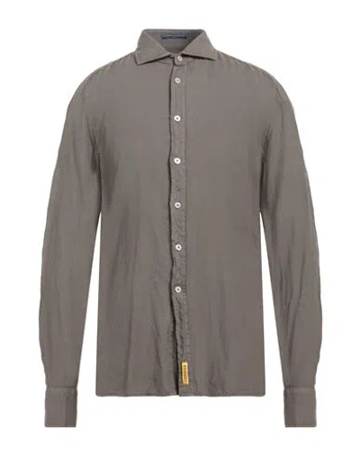B.d.baggies B. D.baggies Man Shirt Khaki Size Xxl Linen In Beige