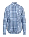 B.d.baggies B. D.baggies Man Shirt Light Blue Size M Linen, Cotton In Blue