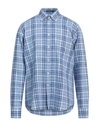 B.d.baggies B. D.baggies Man Shirt Light Blue Size M Linen, Cotton