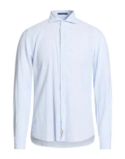 B.d.baggies B. D.baggies Man Shirt Light Blue Size M Linen, Cotton