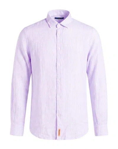 B.d.baggies B. D.baggies Man Shirt Lilac Size S Linen In Multi