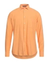 B.d.baggies B. D.baggies Man Shirt Mandarin Size L Cotton In Orange