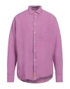 B.d.baggies B. D.baggies Man Shirt Mauve Size L Linen In Purple