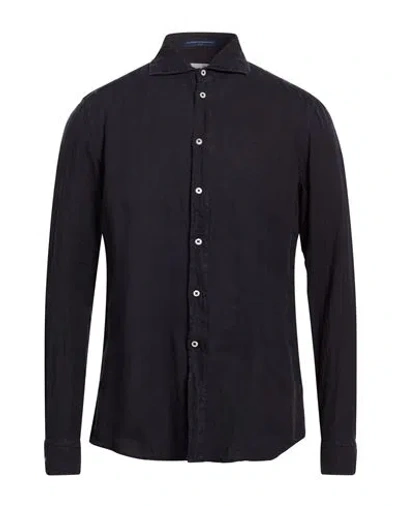 B.d.baggies B. D.baggies Man Shirt Midnight Blue Size S Linen