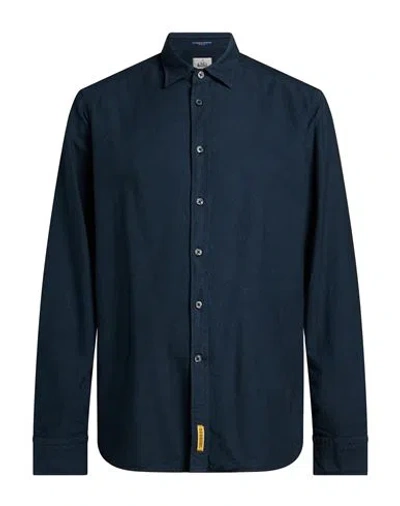 B.d.baggies B. D.baggies Man Shirt Midnight Blue Size Xxl Cotton