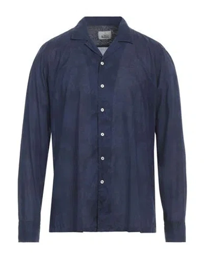 B.d.baggies B. D.baggies Man Shirt Midnight Blue Size Xl Cotton