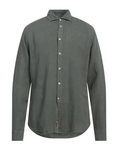 B.d.baggies B. D.baggies Man Shirt Military Green Size 16 Linen