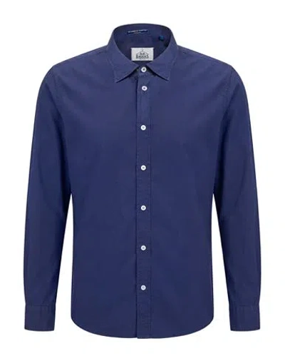 B.d.baggies B. D.baggies Man Shirt Navy Size 17 Cotton, Elastane In Blue