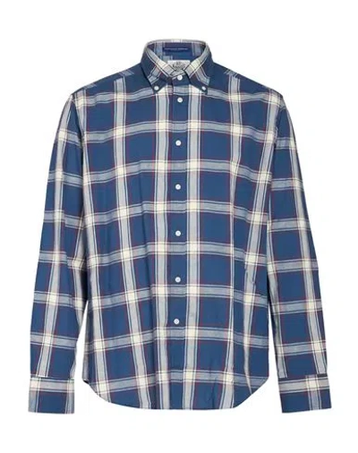 B.d.baggies B. D.baggies Man Shirt Navy Size M Cotton In Blue