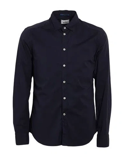 B.d.baggies B. D.baggies Man Shirt Navy Size M Cotton, Elastane In Multi