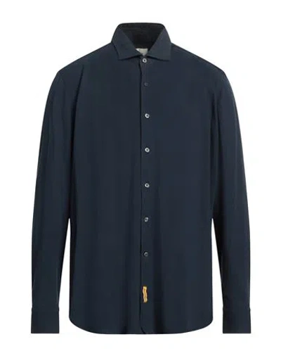 B.d.baggies B. D.baggies Man Shirt Navy Size Xl Cotton In Blue