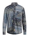 B.d.baggies B. D.baggies Man Shirt Navy Size Xxl Cotton In Navy