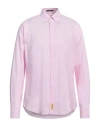 B.d.baggies B. D.baggies Man Shirt Pink Size Xxl Cotton, Linen