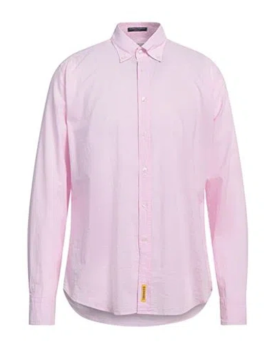 B.d.baggies B. D.baggies Man Shirt Pink Size Xxl Cotton, Linen